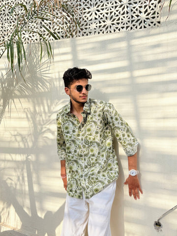The Shirish Olive Shirt