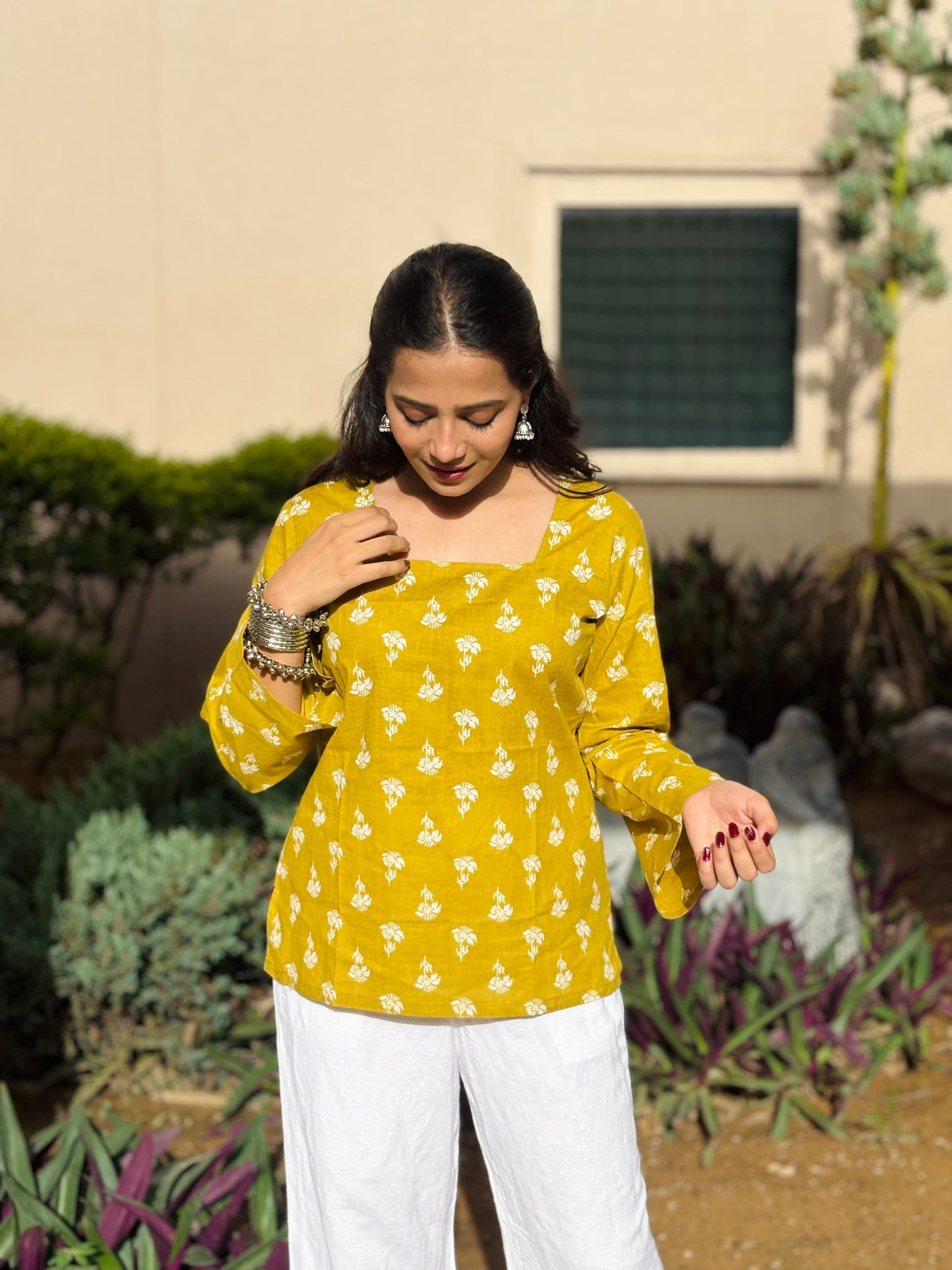 Basanti - Square neck Kurta