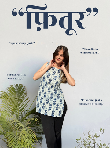 Fitoor Boat Neck Short Kurti by Evara