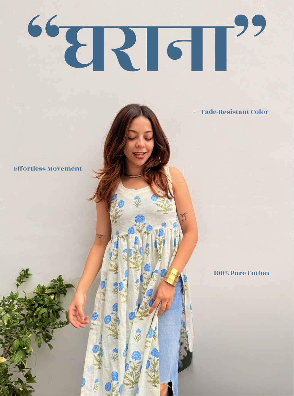 Gharana Nayra Kurti by Evara