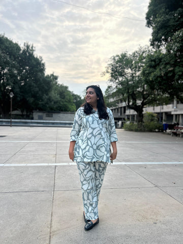 Aqua Mist Cotton Co-ord Set