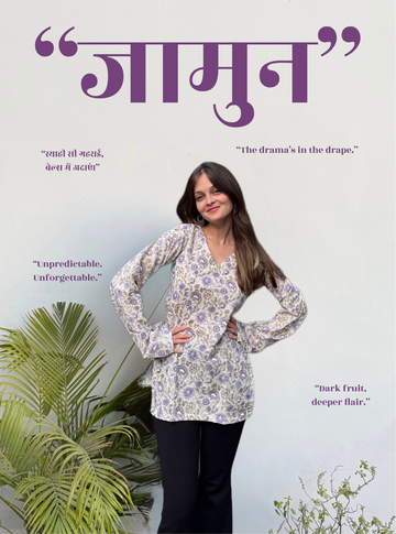 Jamun Bell Sleeves Kurti by Evara