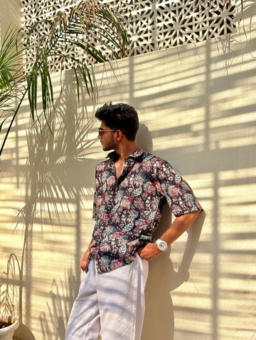 Mehfil Oversize Half Sleeves Shirt