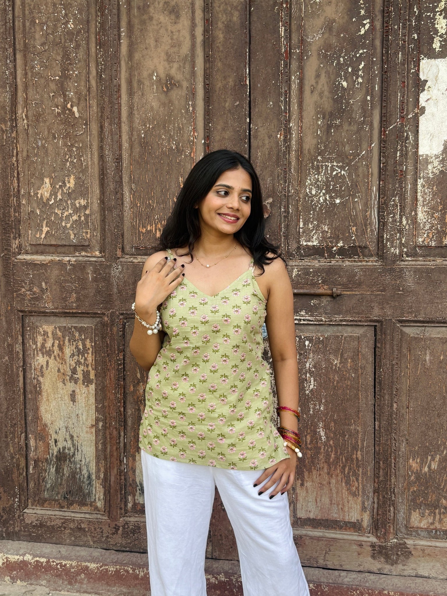 Nirmohi - V neck Strap Kurti