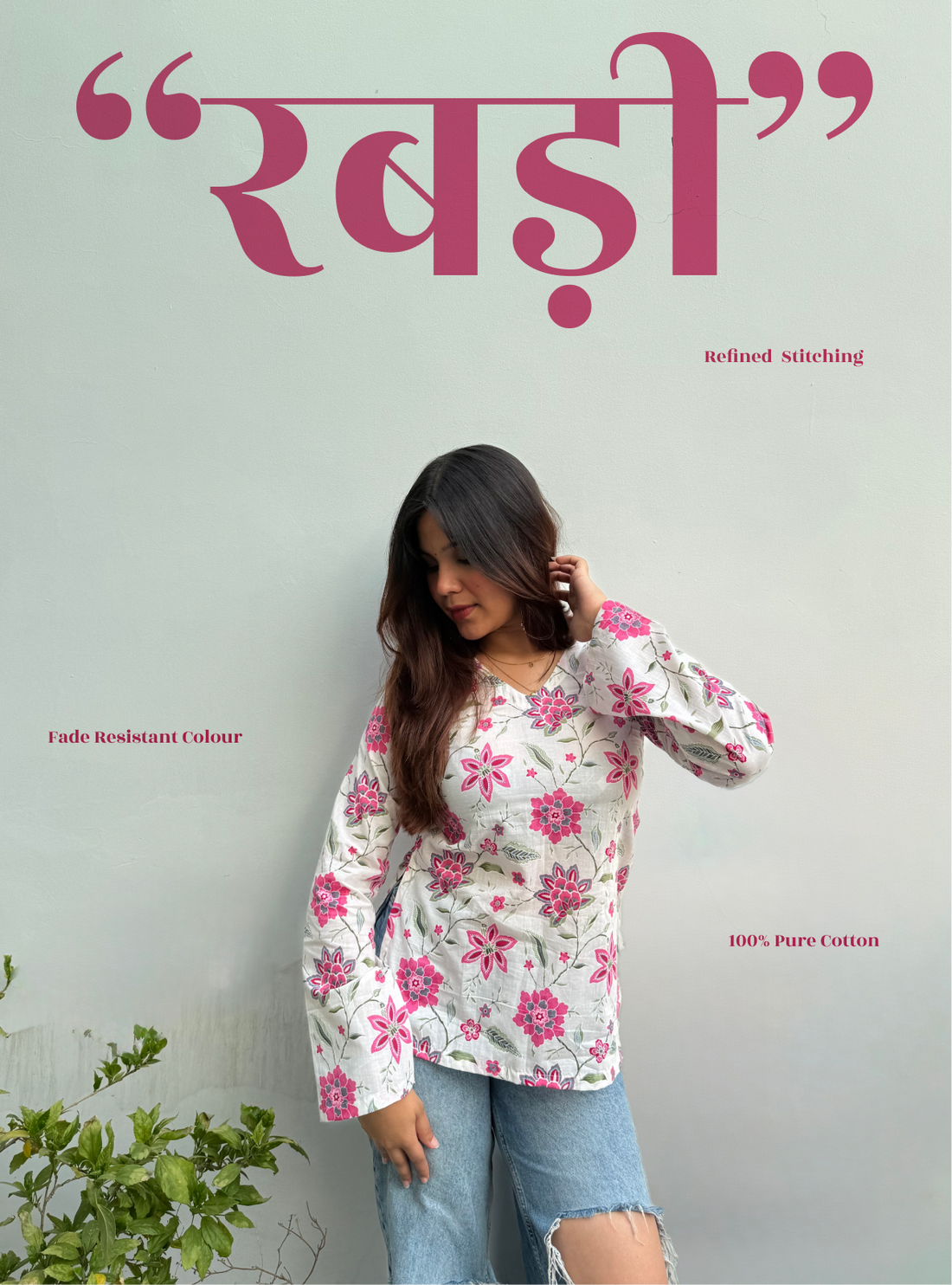 Rabri Bell Sleeves Kurti by Evara