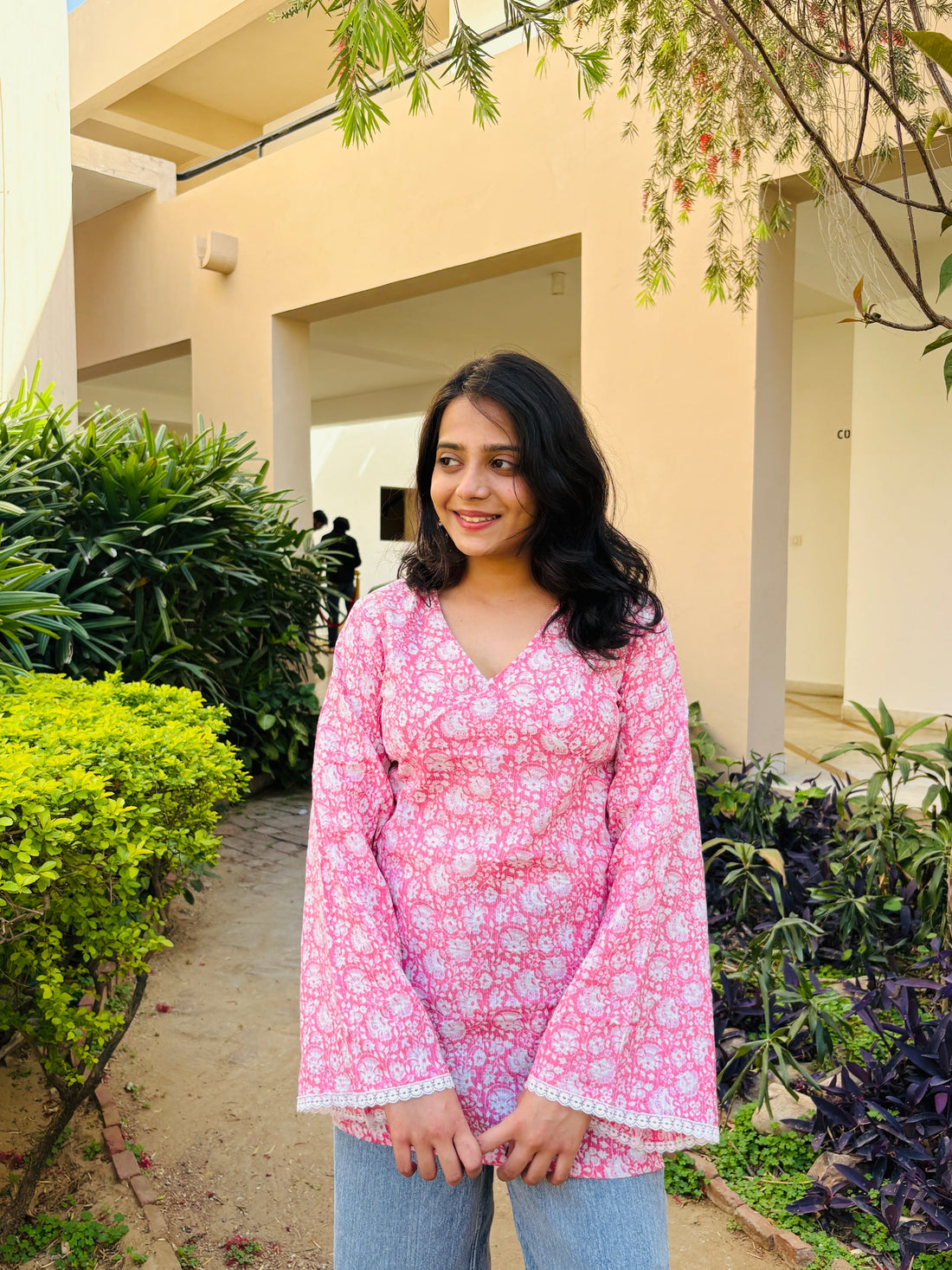 Roohani Kurti ( Soft Print Handblock )