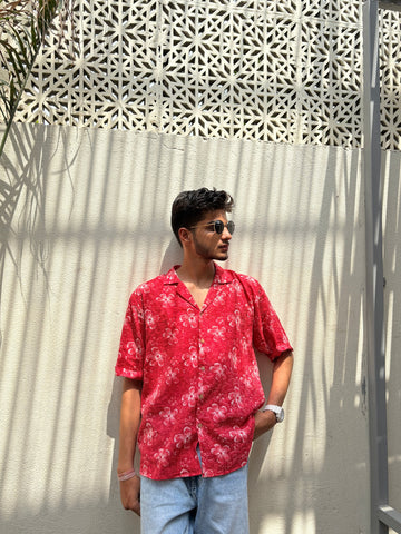 The Cherry Red oversize shirt