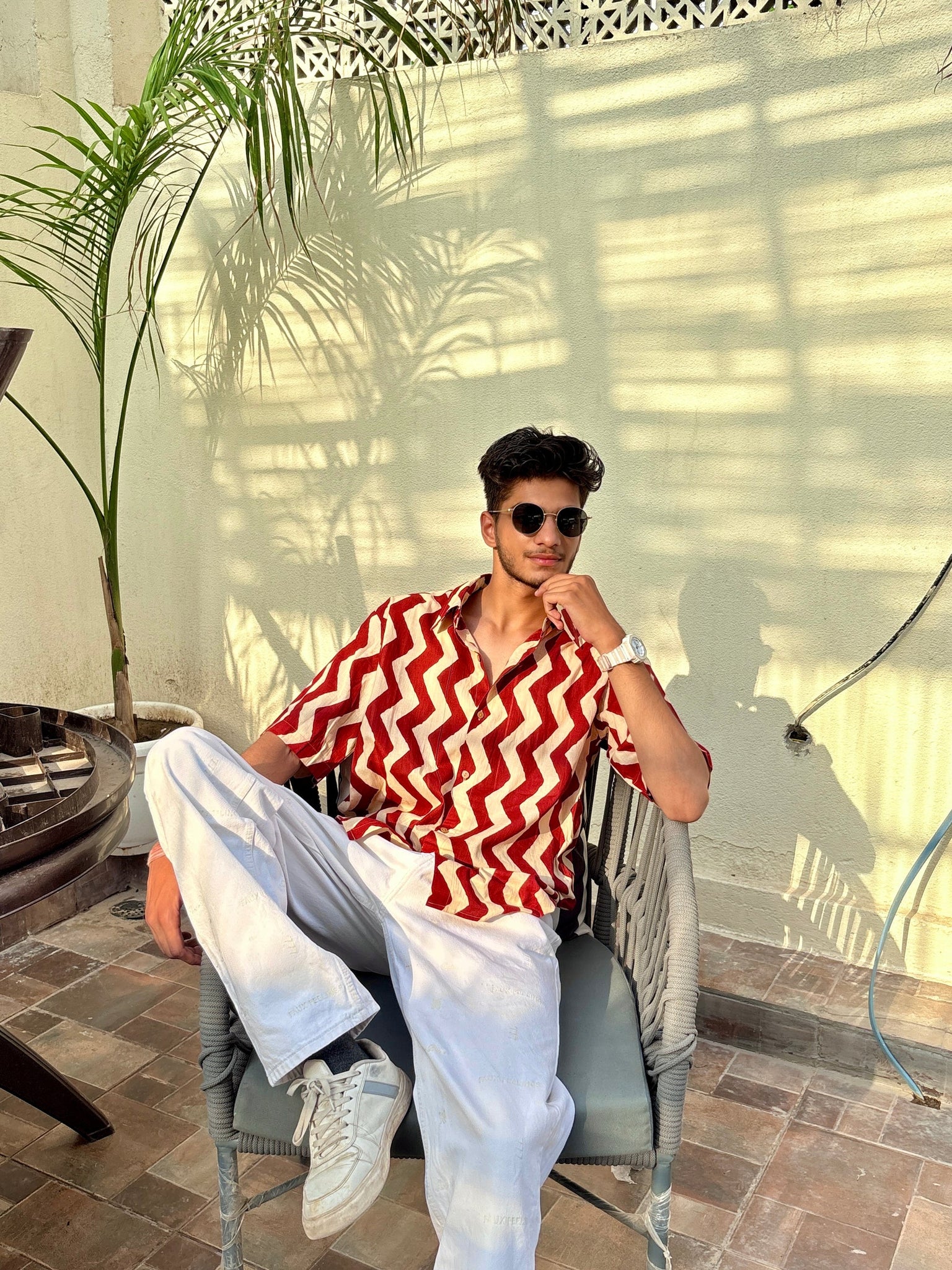 The Ruhaag oversize half sleeves shirt
